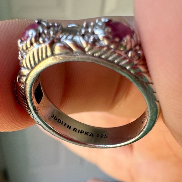 Judith Ripka ruby ring, size 8 - Picture 4 of 5